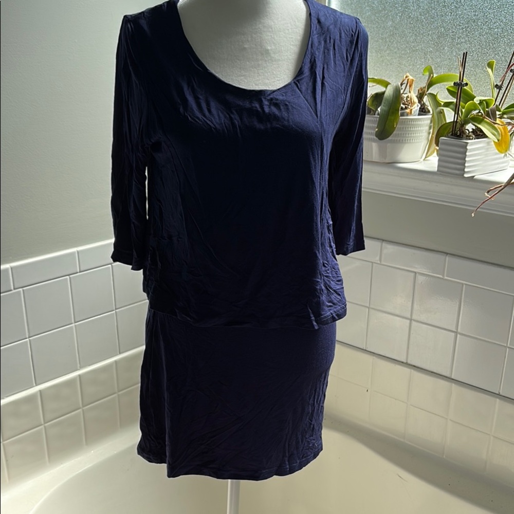 Navy Blue 3/4 Sleeve tunic
